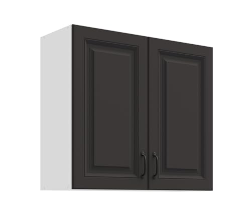 Kuechen-preisbombe Hängeschrank 80 cm Stilo Grau Küchenzeile Küchenblock Küche Landhaus Einbauküche