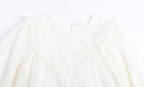 Vestido de princesa para niñas ropa infantil con cuello con volantes 3