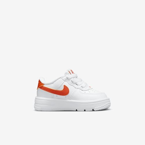 Nike Force 1 Low EasyOn Baby/Toddler Shoes (FN0236-113, White/White/Safety Orange) Size 63