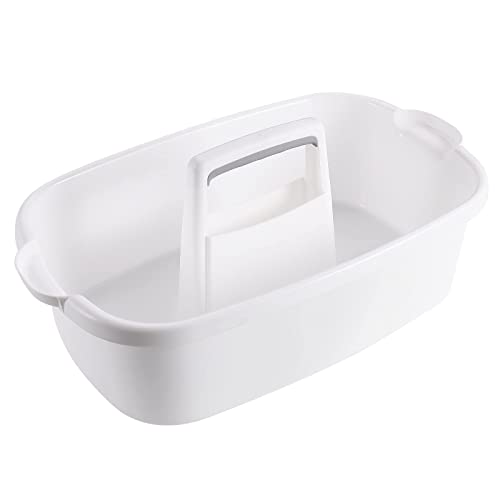 Hioffice Cleaning Supplies Caddy, Shower Caddy, Cleaning Tote Supply Organizer with Handle, Plastic Shower Caddy for Cleaning Products, Large Cleaning Caddy (white, 1) Hioffice Cleaning Supplies Caddy, Shower Caddy, Cleaning Tote Supply Organizer with Handle, Plastic Shower Caddy for Cleaning Products, Large Cleaning Caddy (white, 1)