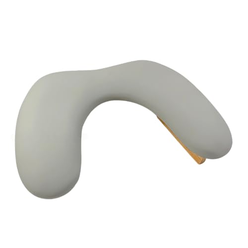 EiuuiojネイルアートU字型ハンドピロー蝶折りたたみベベルシンプルなレザーソファピローネイルアートショップ専用 (グレー)