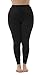 ZERDOCEAN Women's Plus Size Modal Lightweight Full Length Leggings Black 2X