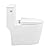 Swiss Madison Dreux One Piece Toilet, Modern Toilets For Bathrooms, ADA Toilet, Elongated Left Side Flush 1.28 GPF, Glossy White