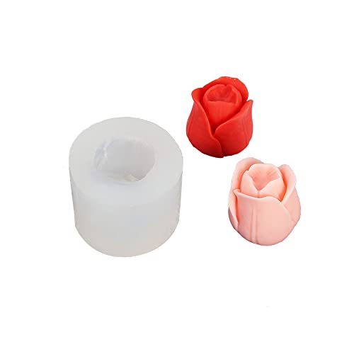 3D Tulip Fondant Mold, Large Ice Cube Trays, Cute Flower Shape Silicone Rubber Fun Big Ice Ball Maker For Cocktails Juice Whiskey Bourbon Freezer, Dishwasher Safe #TOP12