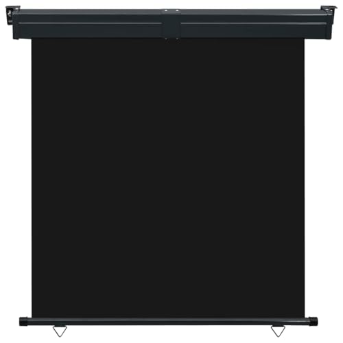 Écran intimité rétractable contre le vis-à-vis de balcon store noir 175x250