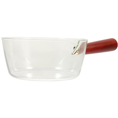 Luxshiny Casserole à Lait Verre Transparent Borosilicate Résistante à Haute Température Idéale Pour Cuisson Au Lait Et Soupe Pratique Et