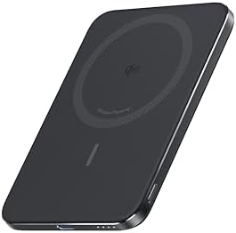 （07:30時点） Anker Nano Power Bank (5000mAh, MagGo, Slim) Qi2認証 ワイヤレス充電 最大出力15W MagSafe対応 マグネット式ワイヤレス充電対応 コンパクト 薄型 8.6mm 小型 iPhone 17 / 16 / 15シリーズ / Air 対応 (ブラック)
