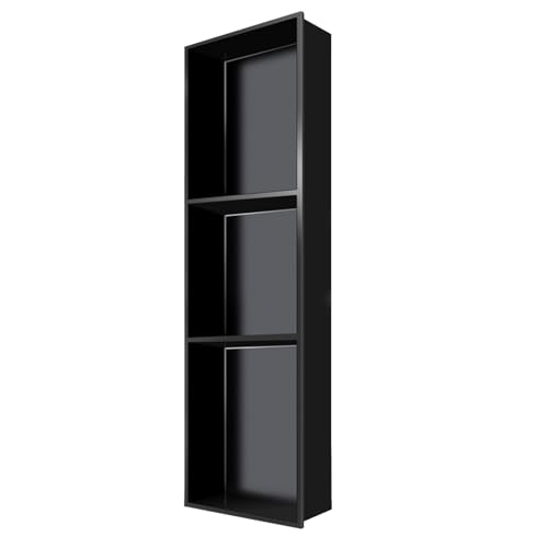 QUSYZD Shower Niche, Stainless Steel Bathroom Niche, Recessed Shower Bathroom Niche, Shower Niche for Bathroom Storage/Shampoo/Toiletries, Waterproof Storage,Black-35.4x11.0x4.9in