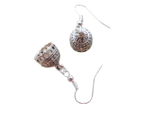 Pretty Ponytails Small Traditional Jhumka Oxidized Silver Plated Jhumki Drop Earrings (B09JZTGVZF) Amazon Price History, Amazon Price Tracker