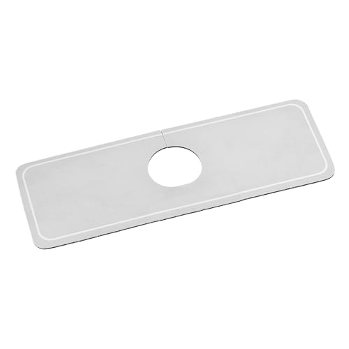 sourcing map Kitchen Sink Splash Guard, Leather Faucet Absorbent Mat, Splash Guard Faucet Drip Catcher for Kitchen, Bathroom, Bar, RV, Light Grey White