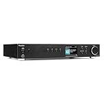 Audizio Adria DAB Internet Radio Tuner - All-In-One Digital Music Streamer with Bluetooth 5.0, DAB+, Spotify Connect, WiFi, FM, MP3 USB Playback, Black Aluminium Finish & Colour LCD Display