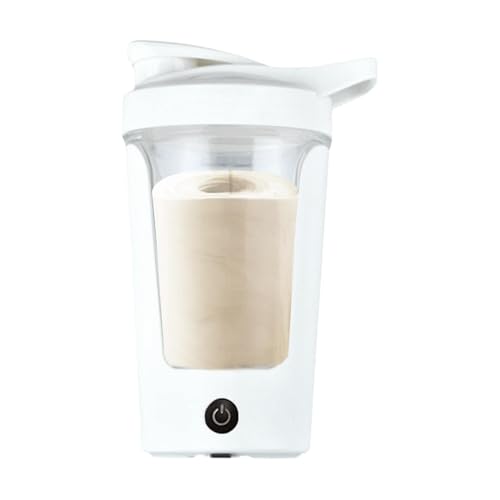 Lunaobrik Shaker Cup recargable, botella de coctelera para fitness | USB recargable Fitness Electric Shaker | Taza de mezcla automática portátil al aire libre con asa de transporte para