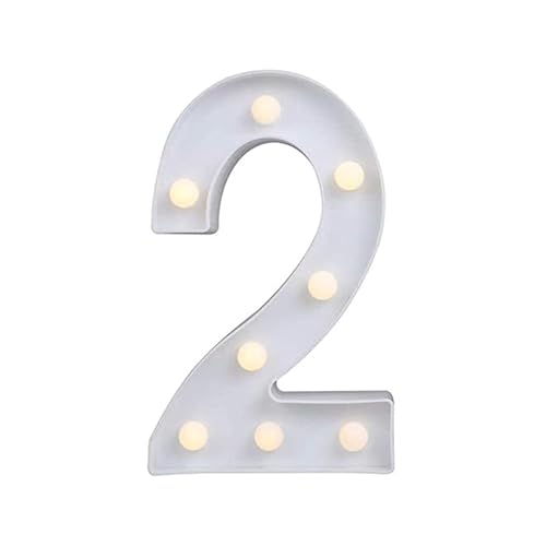 Image of Marquee 2 Number Shaped LED Light Lamp for Decoration Decore Walls Hanging Birthday Party Wedding (Two)