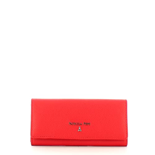 Portafoglio Patrizia Pepe femme rouge cuir véritable zip autour accessoires mode italien