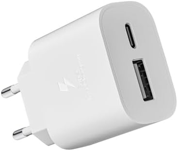 USB C Ladegerät, 25W 2-Port USB-A und USB-C Adapter Schnellladegerät Netzteil für Apple iPhone 17/16/16e/16 Pro/15/16/ Pro Max/16 Plus/15 Plus/14 13 12 11 SE XS XR, iPad, Stecker M