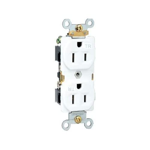 Morris 81951 Residential Grade Duplex Receptacle, Tamper Resistant, 15A, 125V, 5-15R NEMANo, White, 10-Pack