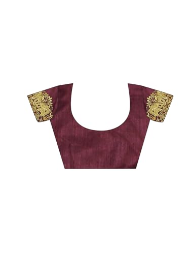 Image of Satrani Women's Georgette Bandhani Printed Embroidered gota lace Saree with Unstitched Blouse Piece