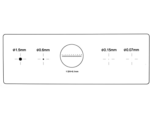 TOSUKKI Microscope Calibration Ruler Slide,4-Scales and 0.1mm Line Resolution,Microscope Calibration Grid/Microscope Camera Calibration Slide/Microscope Reticle/Micrometer Ruler for Microscope