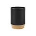 Nadi Collection | Vaso Cepillo Dientes baño | Serie Aries | Resina | para baño o Cocina | 7.5øcm x 10.8 cm Alto (Negro)