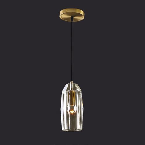 Suspension or et cristal d'exception avec hauteur réglable pour intérieur chic