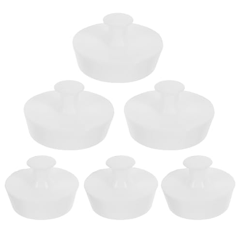 CONGARTENO 6 Piezas Tapones de Drenaje de Silicona para Baño y Cocina Sellado Seguro y Resistente con Tapón de Desbordamiento para Lavabo Bañera y Fregadero Fácil Instalación y Uso Diario
