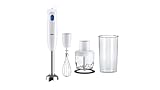 Braun Stabmixer MultiQuick 1 MQ 10.202 M - Elektrischer Stabmixer mit Edelstahl-Mixfuß und EasyTwist System, 3-teiliges Zubehör-Set, 450 Watt, Weiß