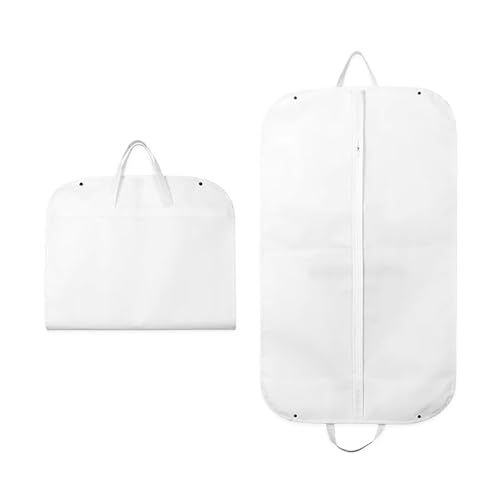 Hanging Garment Bags with Carry Handles - Non-Woven Suit Bags for Men & Women, Ideal for Suits, Jackets & Dresses, Durable Brown Travel Storage Solutions