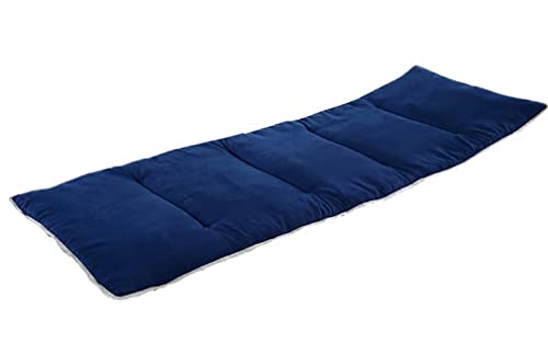 Cojín para tumbona de exterior con respaldo antideslizante y funda elástica, colchón para uso en interiores y exteriores, color azul, 190 x 71 cm