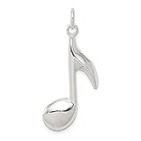 925 Sterling Silver Music Note Charm Necklace Pendant Musical Fine Jewelry For Women Gifts For Her