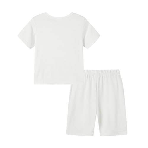 Mud Kingdom Girls Boys Pajamas Set Short Sleeve Top and Short Kids Sleepwear Set 2-Piece Summer2