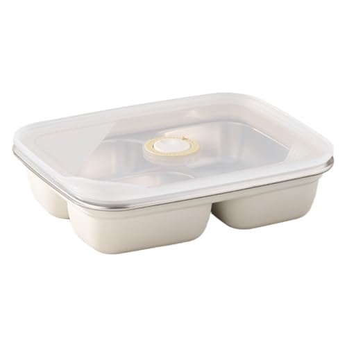 de comida compartimentada genérica – Contenedor de alimentos reutilizable, contenedores para aperitivos compartimentados – para preparar comidas ensalada frutas viaje camping guardería