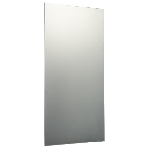 Reflex Sales & Marketing Ltd. 90 x 45cm Plain Frameless Bathroom Rectangle Mirror with Wall Fixings Cover