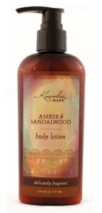 Amber & Sandalwood Body Lotion 6oz -Kuumba Made