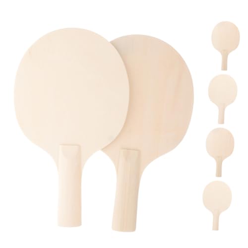 ARTSEWPLY 6個未塗装 木製 卓球ラケット グリップ付き 用 クラフト向け 署名や記念に 競技用 卓球パドル