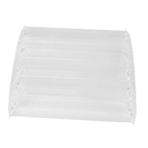 SHERCHPRY 1 Pieza Estante de Esmalte de Uñas de Acrílico Transparente de Organizador Cosmético Multifuncional para Almacenamiento y Exhibición Casa Soporte de Lápiz Labial y Esmalte