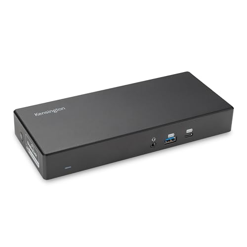 Kensington SD4782P EQ - Estación de acoplamiento universal, doble video 4K, 2 HDMI, 2 puertos DisplayPort, con divisor de potencia de 100 W, Ethernet, audio, para Mac M1/M2/M3, Windows y Chrome