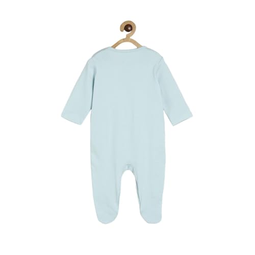 Image of miniklub Baby Front Open Long Sleeve Full Length Knitted Cotton Sleep Suit (Yellow Color)
