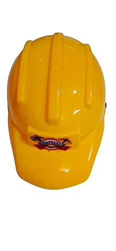 Kkalakriti Engineer Helmet Yellow Color Free Size Plastic Solid Body|Metro Workers