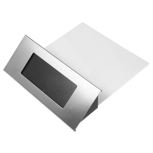 VILLCASE Luz Solar Numérica para Casa 4 Leds Acero Inoxidable Resistente Intemperie Lámpara Indicadora de Pared para Jardín y Pasillo Número Visible y Recargable Ecológica