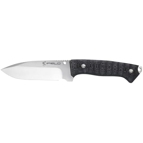 iFIELD Survival Knife Workout Model EL29102, 5.9 inch MOVA Satin Blade, Total Length 10.8 inch, Includes Tactical Nylon Sheath, Camping Tool for Fishing, Hunting, Sport Activity Cover