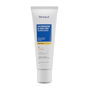 RE’ EQUIL Oxybenzone and OMC Free Sunscreen For Oily, Sensitive & Acne Prone Skin | Prevents Acne Breakouts | No White Cast | SPF 50 PA+++ | 50g