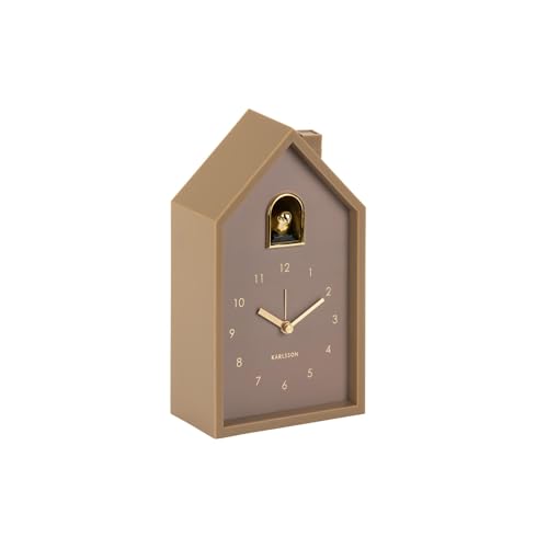 Karlsson Wecker Modern Cuckoo ORO - Braun - 15x11.5x20cm - Rechteck - Kunststoff - Wecker für Schlafzimmer - Weihnachtsdekoration - Geschenk für sie