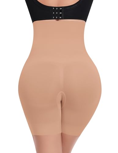 Image of Werena Shapewear Shorts Tummy Control for Women High Waisted Body Shaper Underwear Slimming Slip Shorts Under Dresses