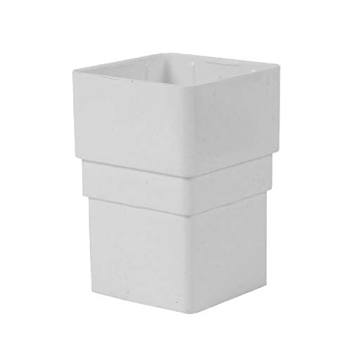 Image of Freeflow White Square 65mm Downpipe Straight Connector, Rain Water Systems