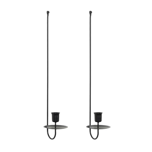 Bougeoirs muraux en métal pour salon et décoration chaleureuse de cheminée