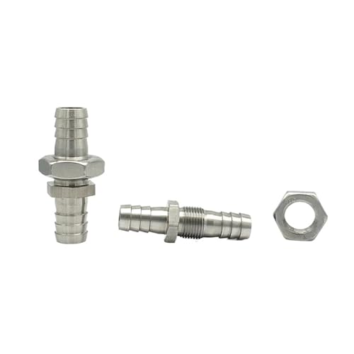 Accesorios de tubería de acero inoxidable 304 para mangueras de agua con unión pasamuros 14mm 4