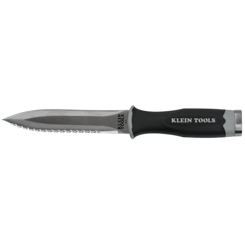 Serrated Stainless Steel Bladed Duct Knife for Flexible Duct and Duct Board in Sheath Klein Tools DK06