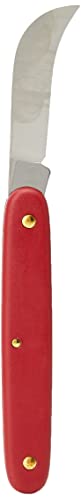 FELCO 3.90 60 Okulier- und Schneidmesser (Länge 100 mm, Klinge 57 mm, Schneidmesser für Pfropfungen, Klinge stark gebogen, Gartenmesser aus Edelstahl)