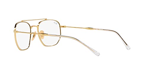 Image of Ray-Ban Unisex Sunglasses Gold Frame, Brown Lenses, 54MM