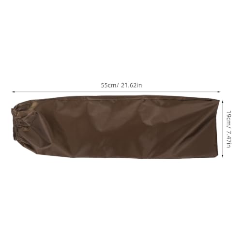 OUNONA 5 szt. osłon na łopatki wentylatora - wielokrotnego użytku osłona przeciwkurzowa do wentylatora sufitowego w kolorze kawy - 21,7 x 7,5 cala, zmywalne osłony na łopatki do salonu lub sypialni
